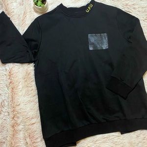 Sweater with slit back